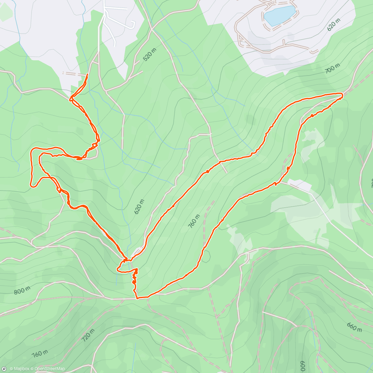 Map of the activity, Lunch Hike