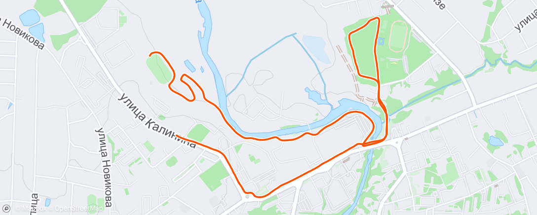 Map of the activity, Morning Run
