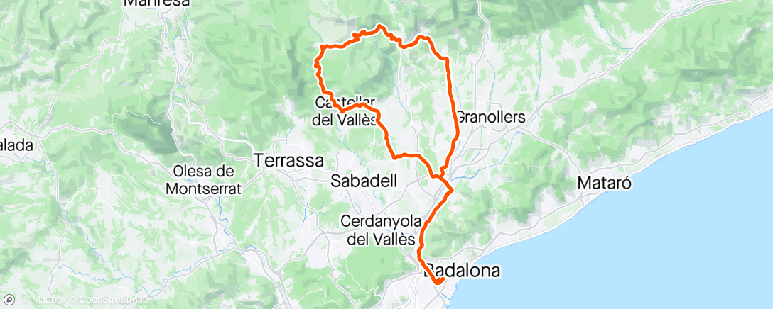 Map of the activity, Gallifa. 🥰🚴‍♀️🌞🌳