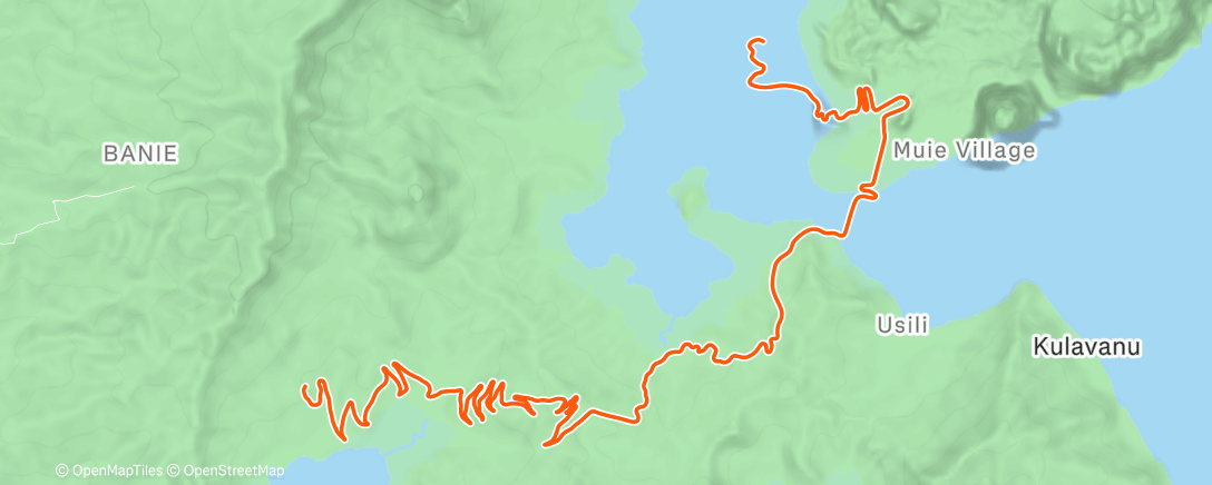 Map of the activity, 4 x 5000m
