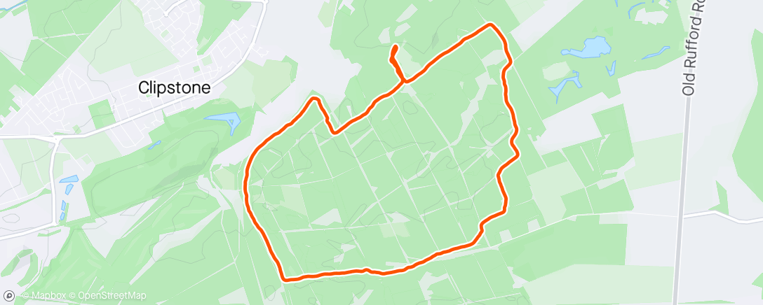 Map of the activity, practice ride with Jess