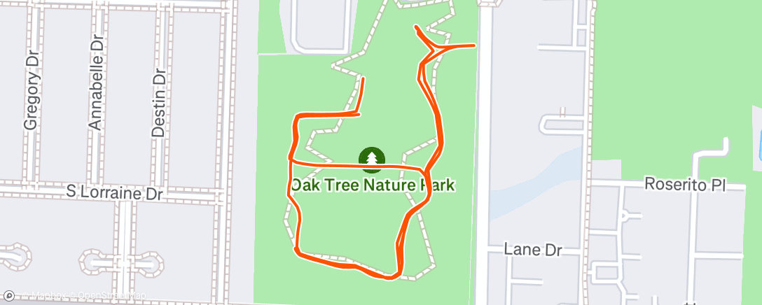 Map of the activity, Morning Hike