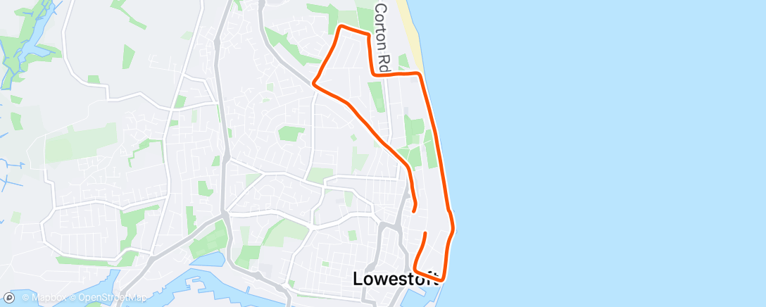 Map of the activity, Afternoon Run