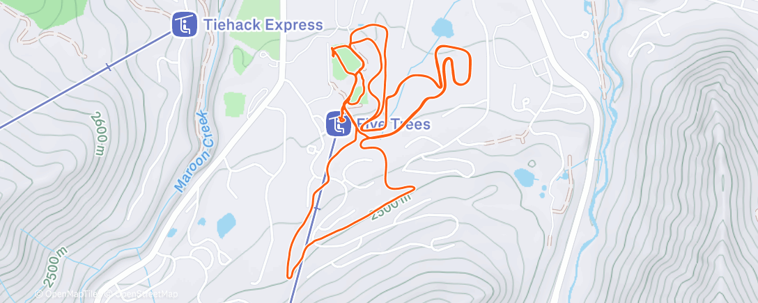 Map of the activity, Afternoon Nordic Ski