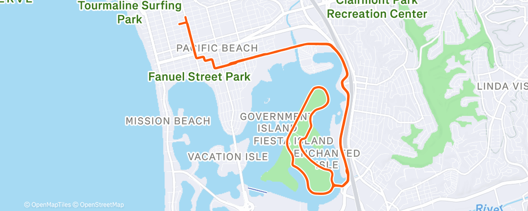 Map of the activity, Afternoon Ride