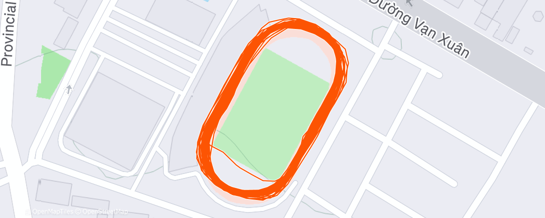Map of the activity, Evening Run