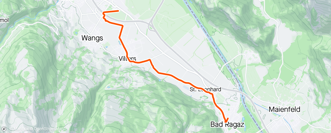 Map of the activity, Ab nach Hause - Migros Run #14-2024