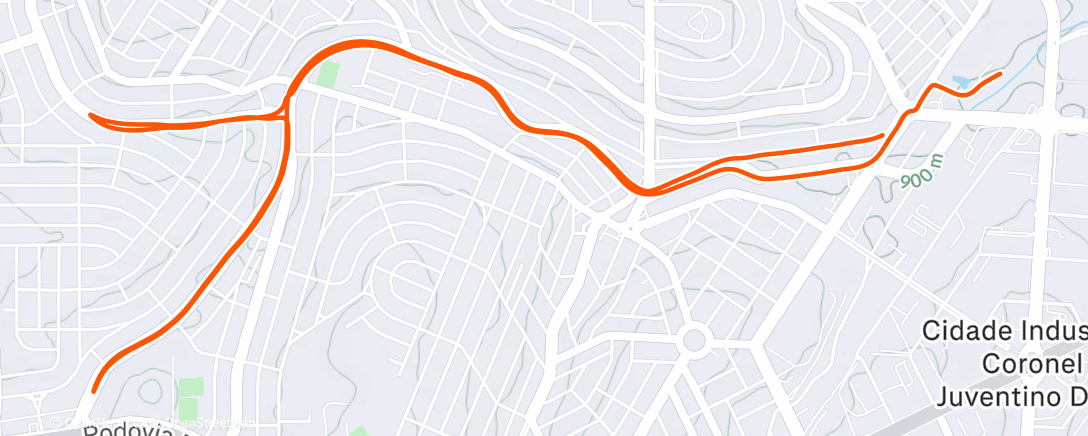 Map of the activity, Evening Run