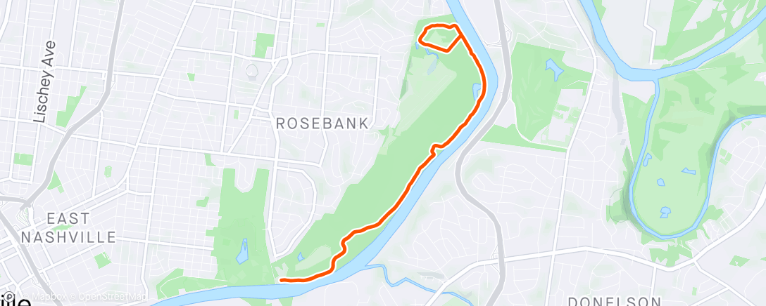 Map of the activity, 8+ miler before Half in 2 Weeks