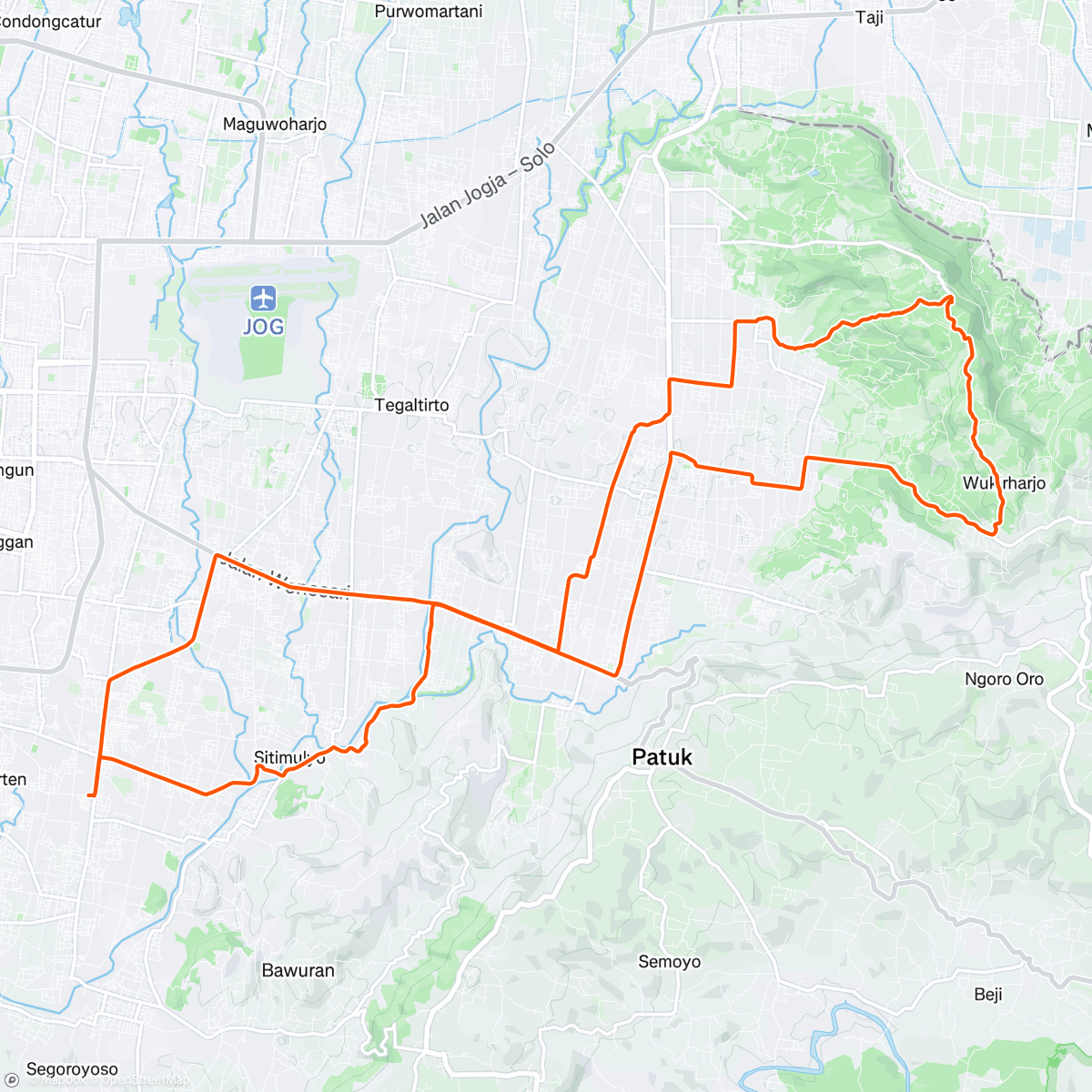 Map of the activity, Watu langit