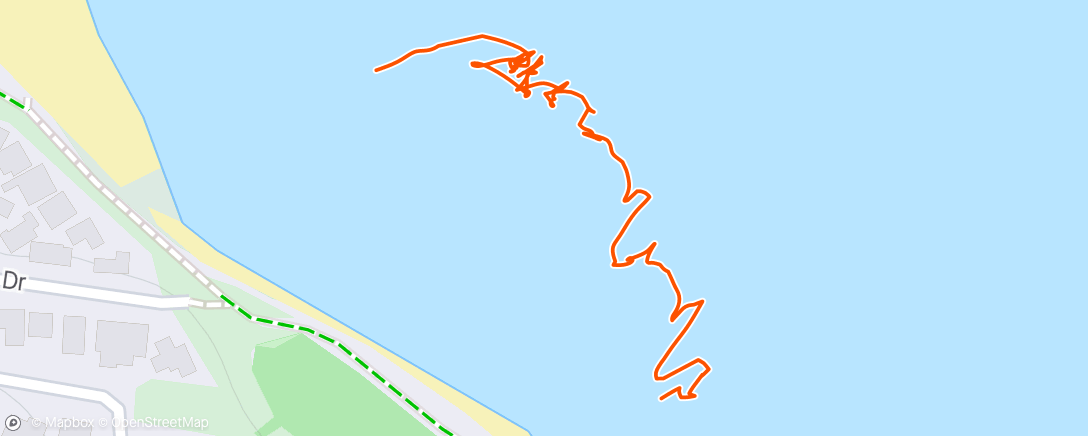 Map of the activity, Morning Stand Up Paddling
