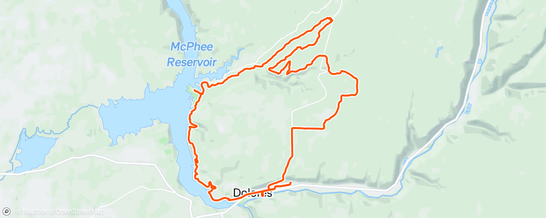 Map of the activity, Bike ride