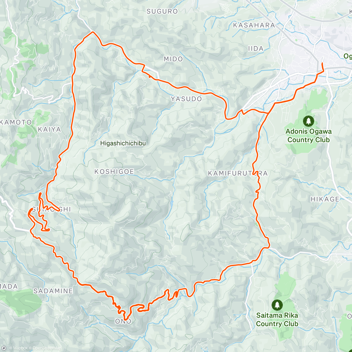 Mapa de la actividad (2024走り納め白石フォー！)