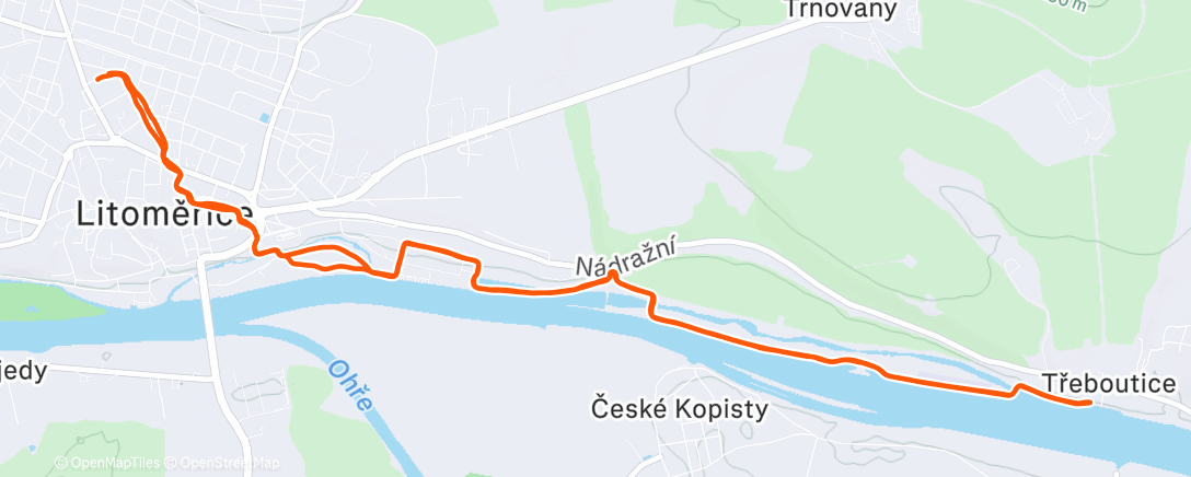 Map of the activity, Lunch Run