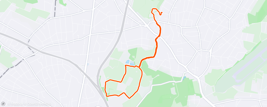 Map of the activity, Lunch Run
