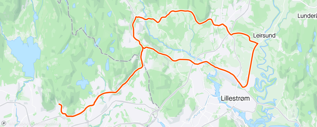 Map of the activity, Leirsundveien