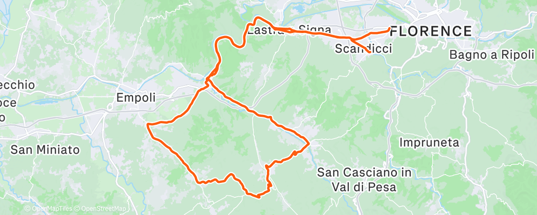 Map of the activity, Giro quasi bivio Gelli, Montespertoli dal duro 🚴💕