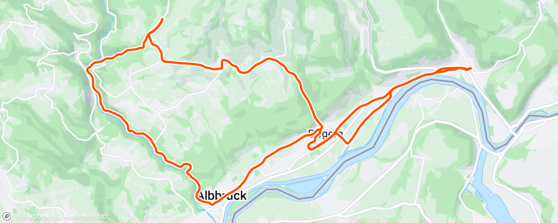 Map of the activity, Fahrt am Nachmittag