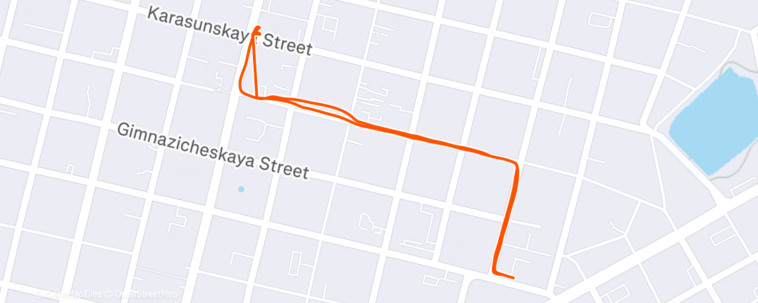 Map of the activity, Вечерняя прогулка