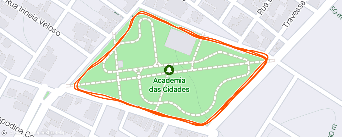 Map of the activity, Caminhada Matinal