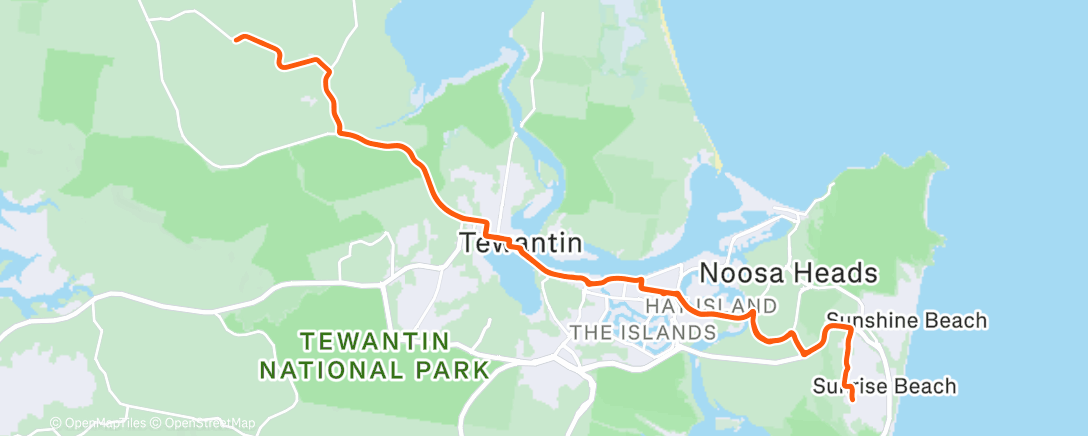 Map of the activity, Morning Ride