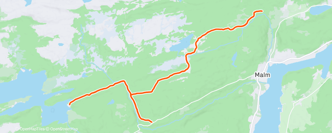 Map of the activity, Først tur over Malmfjelle i år👍