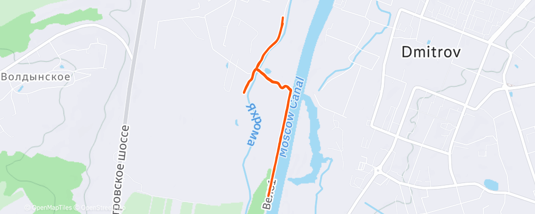 Map of the activity, Дневной забег