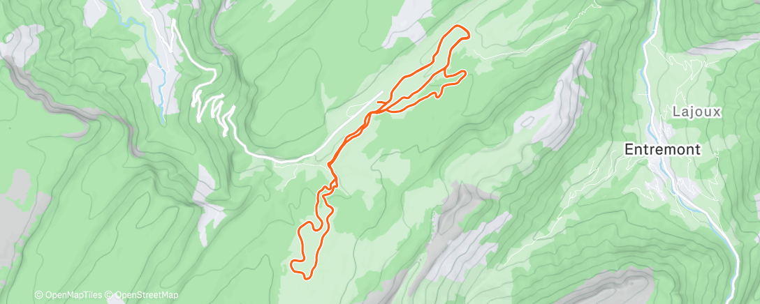 Map of the activity, Ski nordique dans l'après-midi