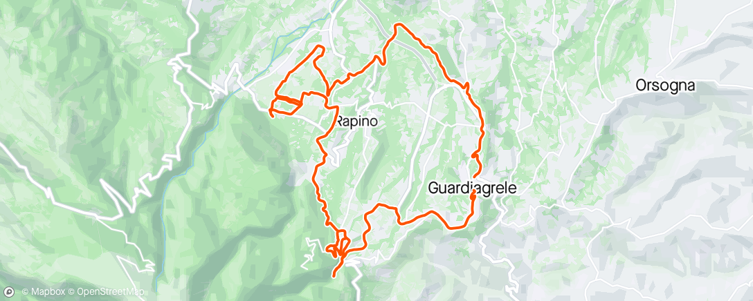 Map of the activity, Giro dell'ora di pranzo MTB