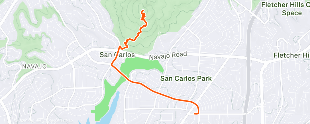 Map of the activity, First hike back