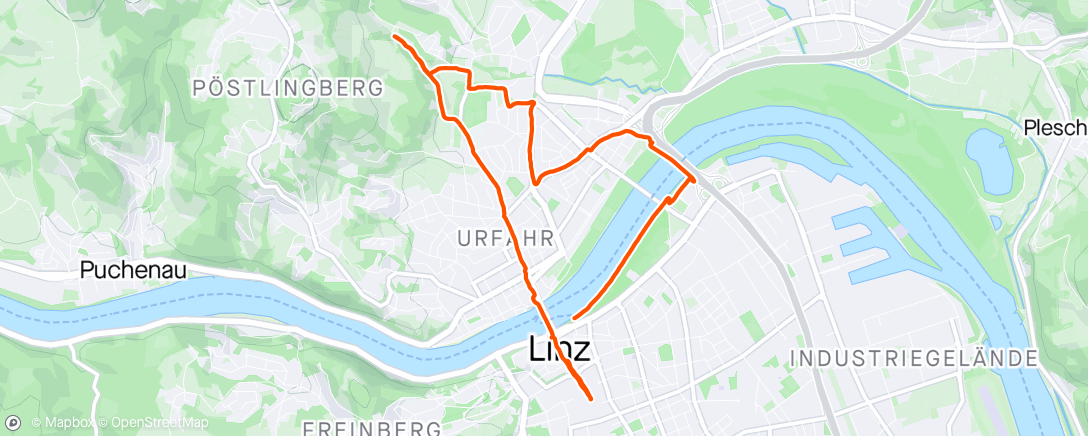 Map of the activity, Linz 10k