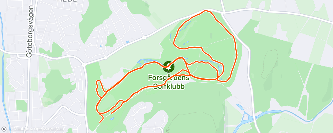 Map of the activity, Lunch Workout