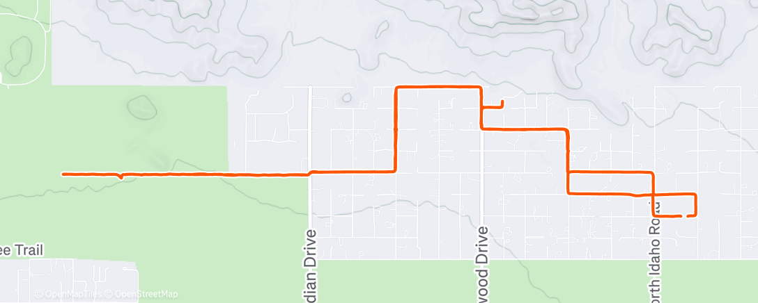 Map of the activity, Morning Run