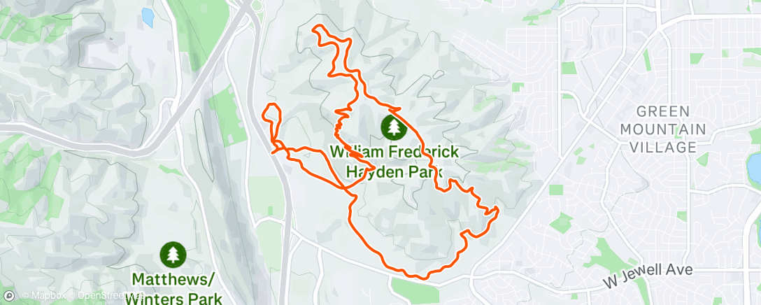 Map of the activity, Green Mountain