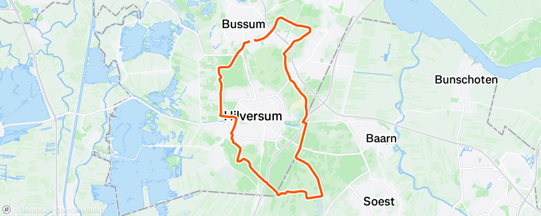 Map of the activity, Gravel rond Hilversum