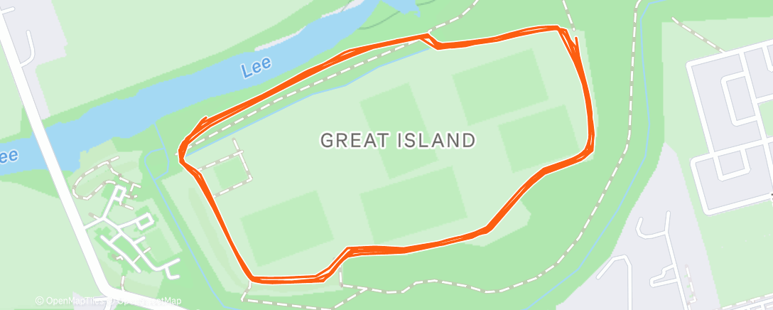 Map of the activity, Morning Run