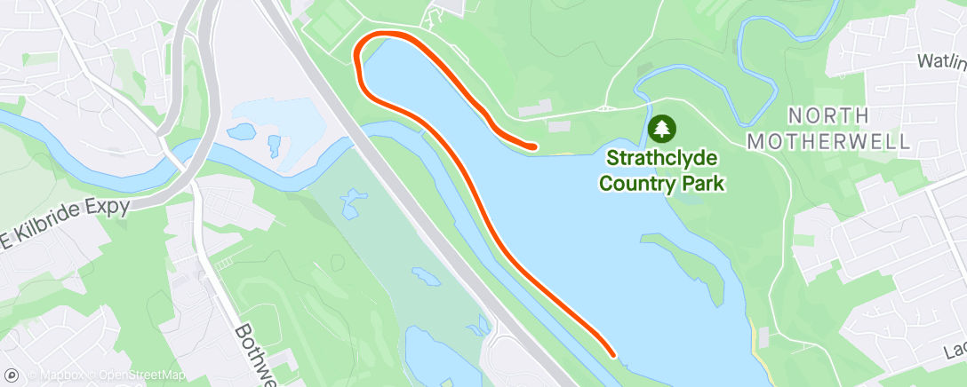 「Strathclyde parkrun 22 pacer」活動的地圖