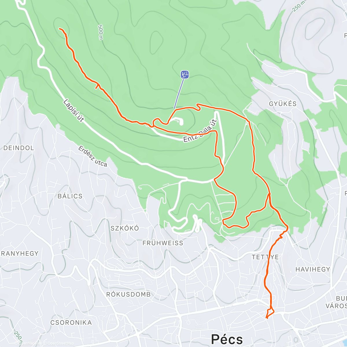 Map of the activity, De a mienk