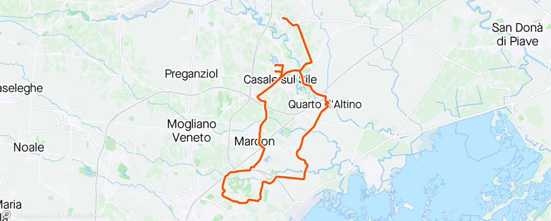 Map of the activity, Giro pomeridiano