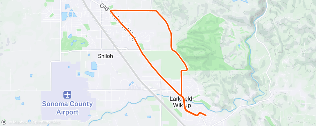 Map of the activity, Morning Run