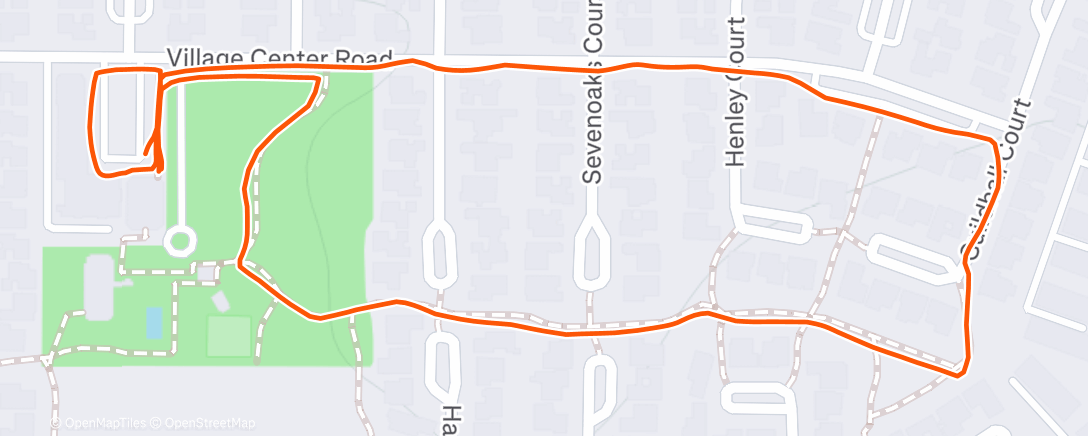 Map of the activity, Afternoon Walk
