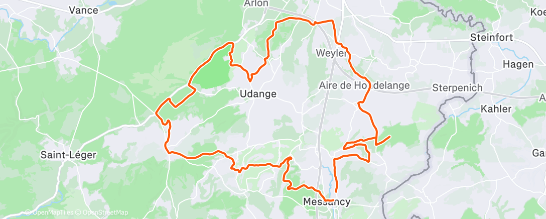 Map of the activity, Gravel, Messancy