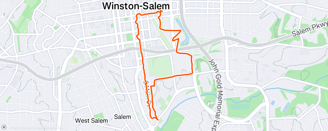 Map of the activity, Evening Walk