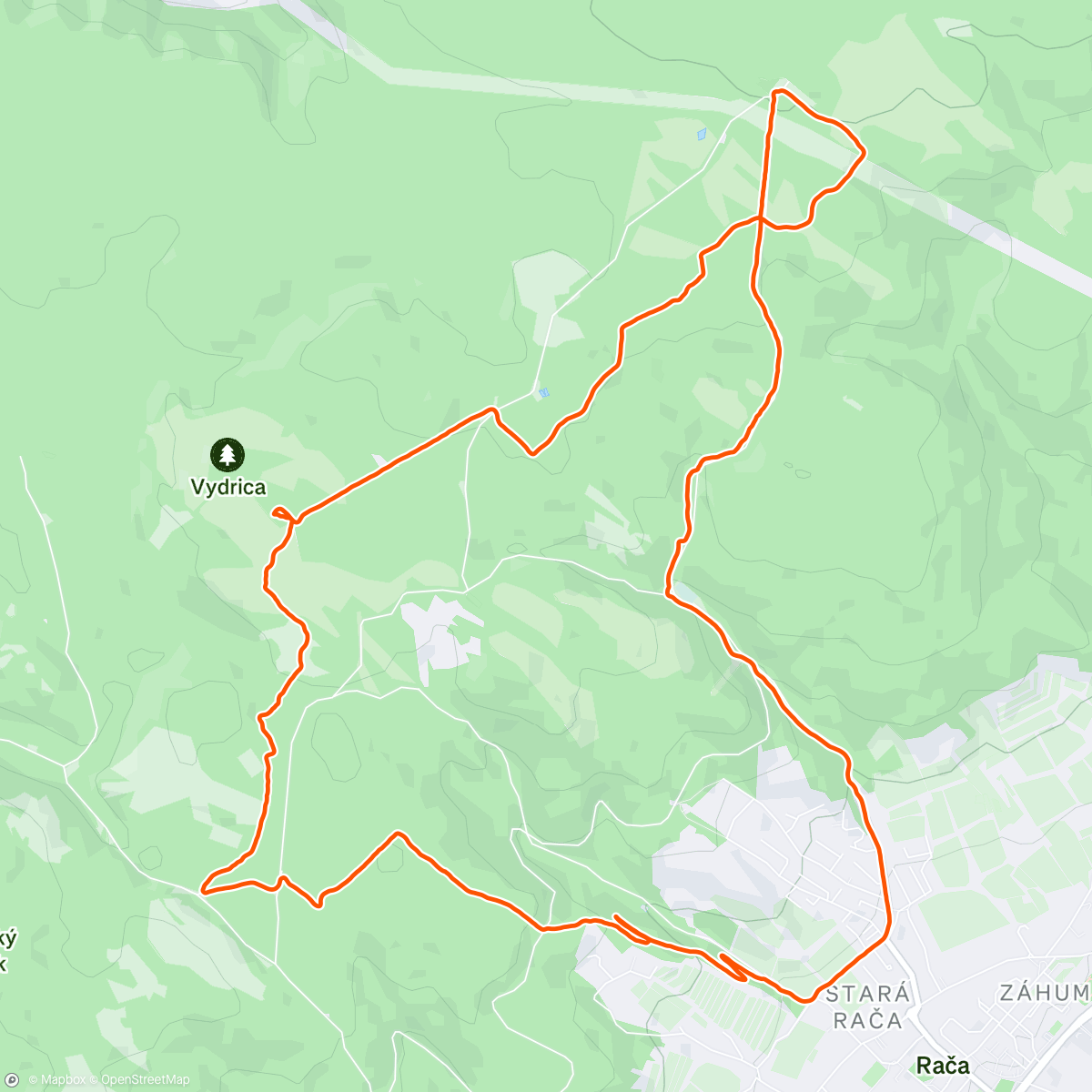 Map of the activity, Memoriál Floriana Brichtu
