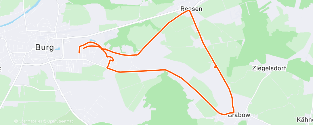 Map of the activity, Lauf am Morgen