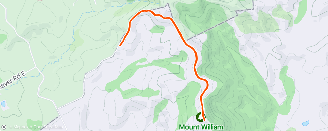 Map of the activity, Mt William Walkway