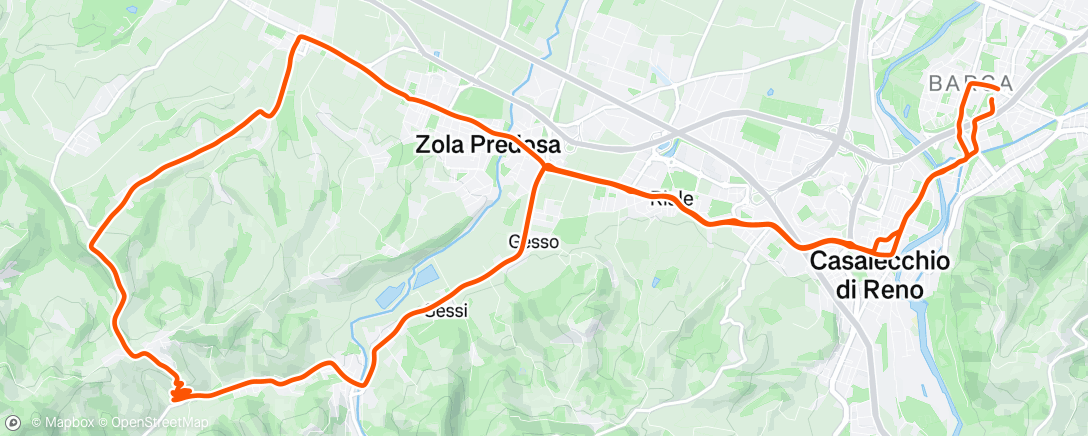 Map of the activity, San Lorenzo in Collina 🚵‍♂️