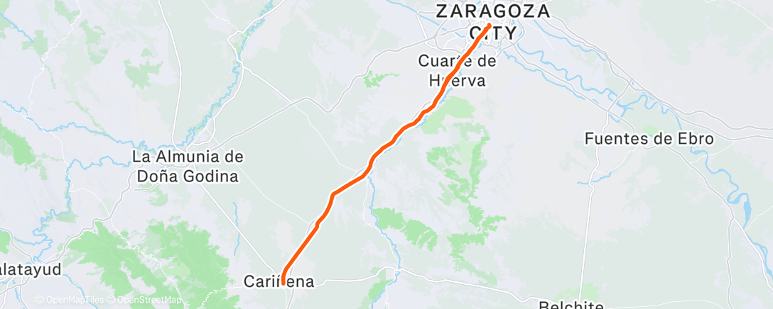 Map of the activity, Bicicleta por la mañana