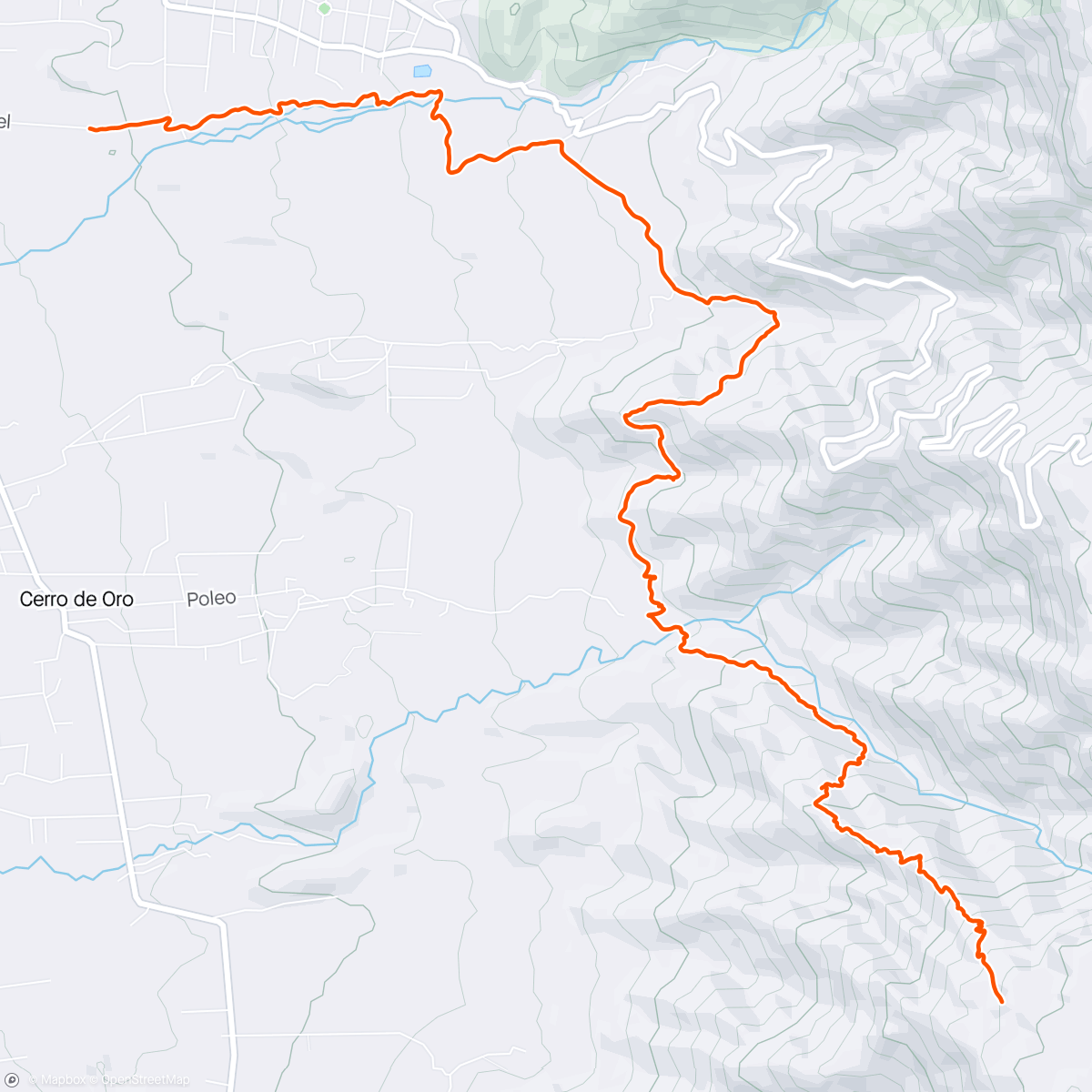 Map of the activity, Cuesta de Cerro de Oro hasta EL FILO 🥵