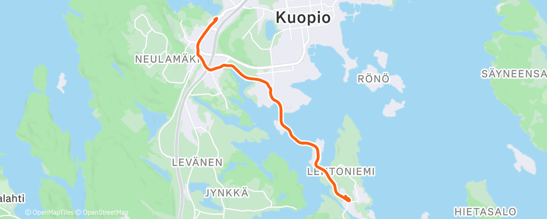 Map of the activity, Monday Activity